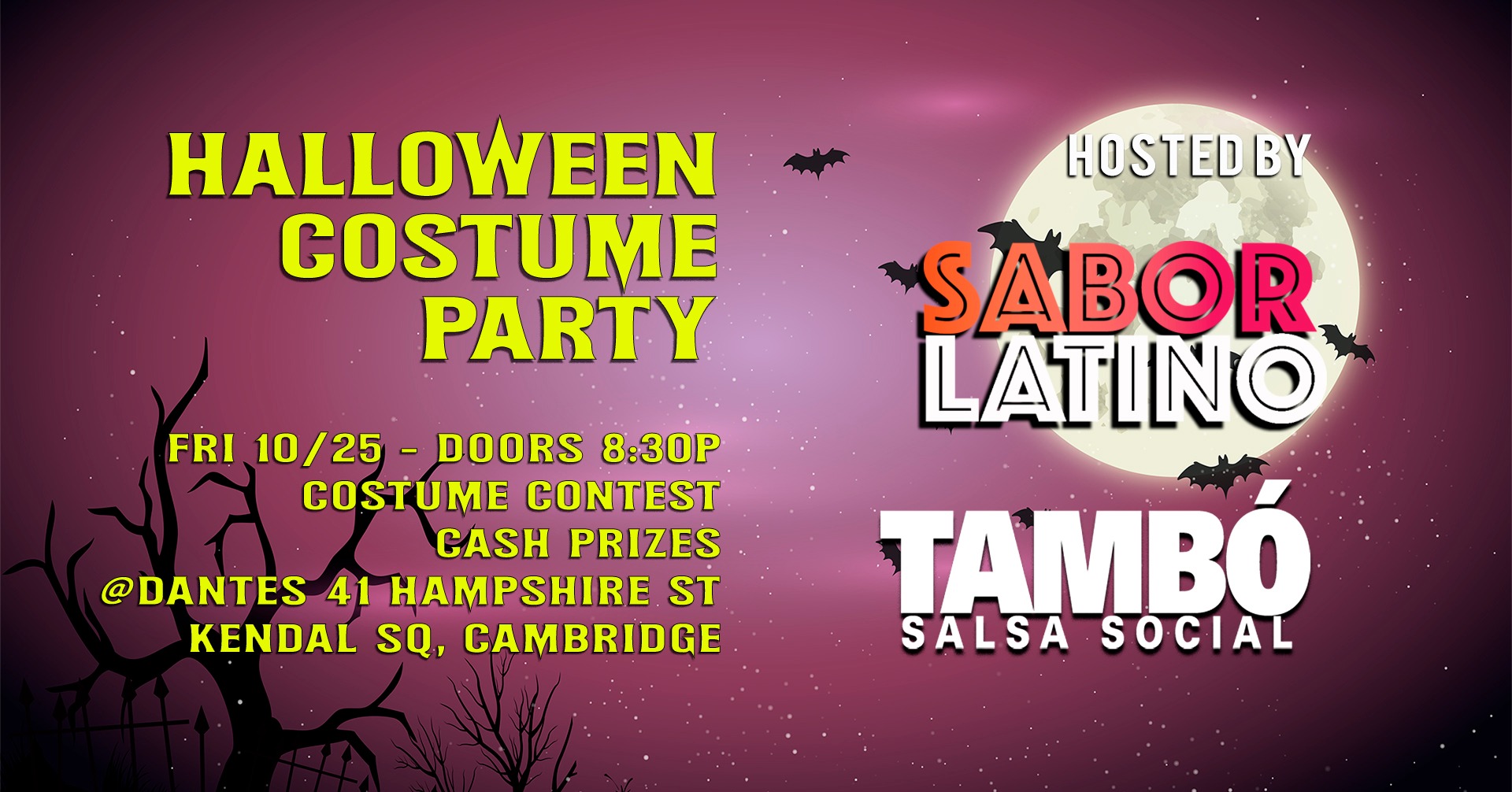 Halloween Salsa Bachata Costume Party, Friday 10 25