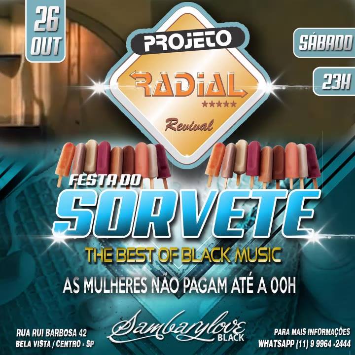 Projeto Radial Sábado 26 de Outubro Sambarylove