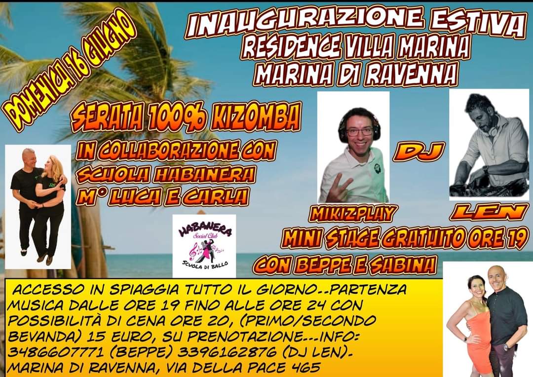 INAUGURAZiONE ESTIVA VILLA MARINA