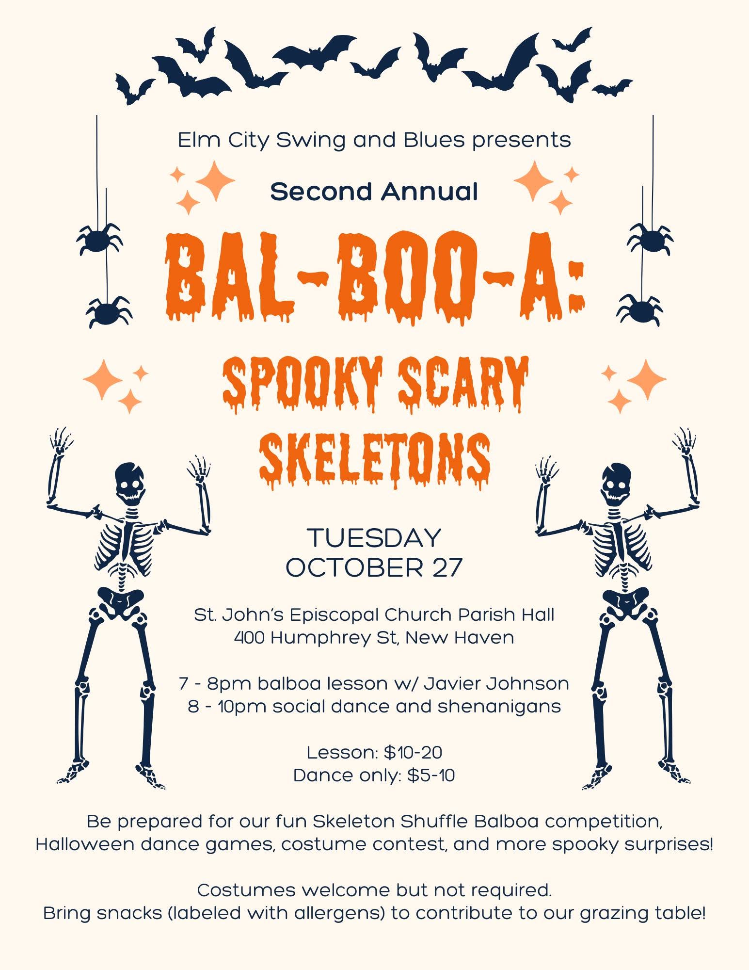 ECSB Second Annual Bal-Boo-a: Spooky Scary Skeletons Edition