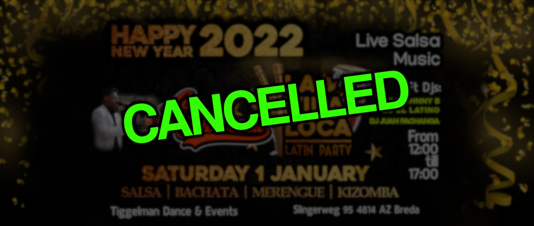 CANCELLED - FELIZ AÑO NUEVO 2022 LA SABROSURA