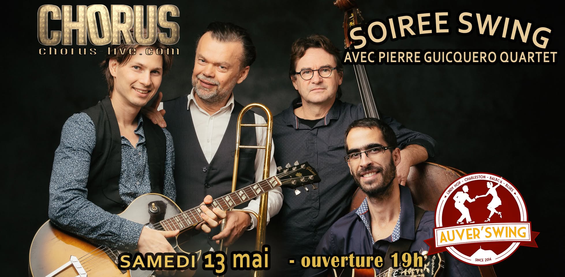 Soirée Auver'Swing avec Pierre Guicquero Quartet !