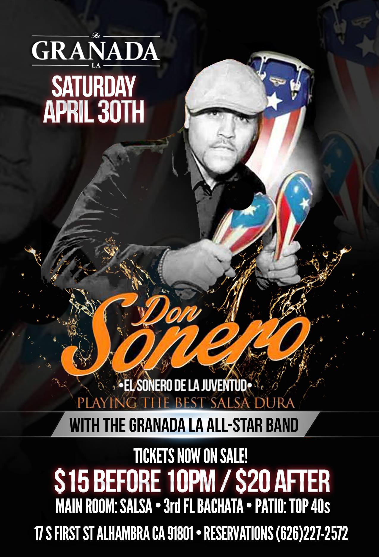 DON SONERO & THE GRANADA ALL STARS!!! APRIL 30th