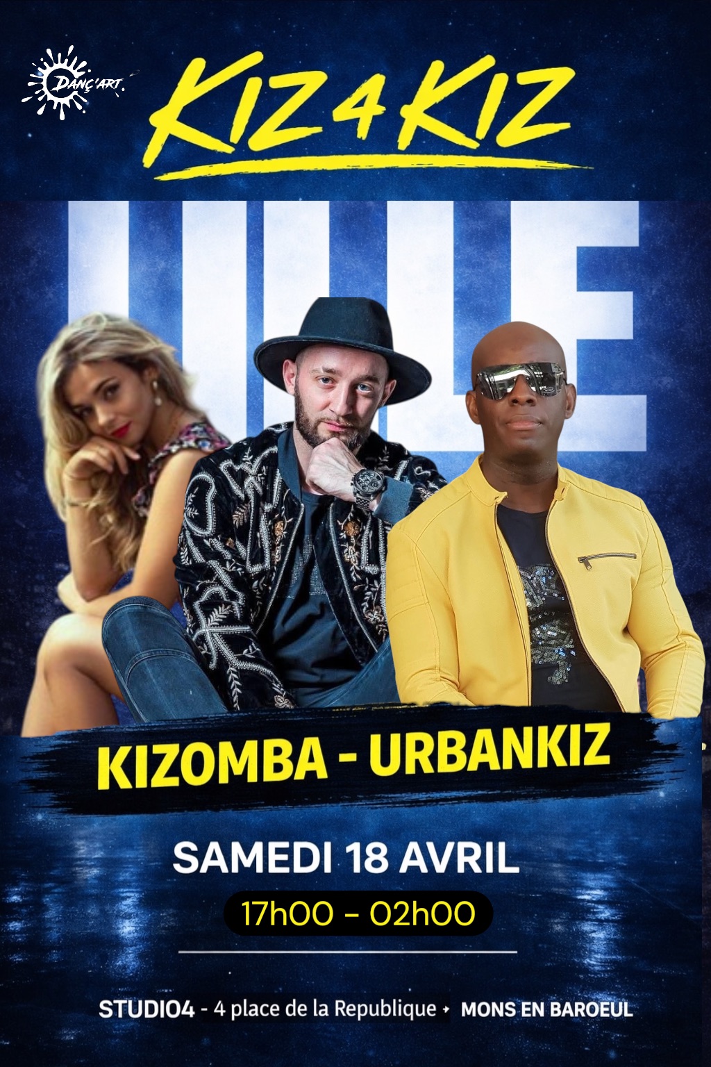 KIZ 4 KIZ - 3H stage + initiation + soirée - LILLE