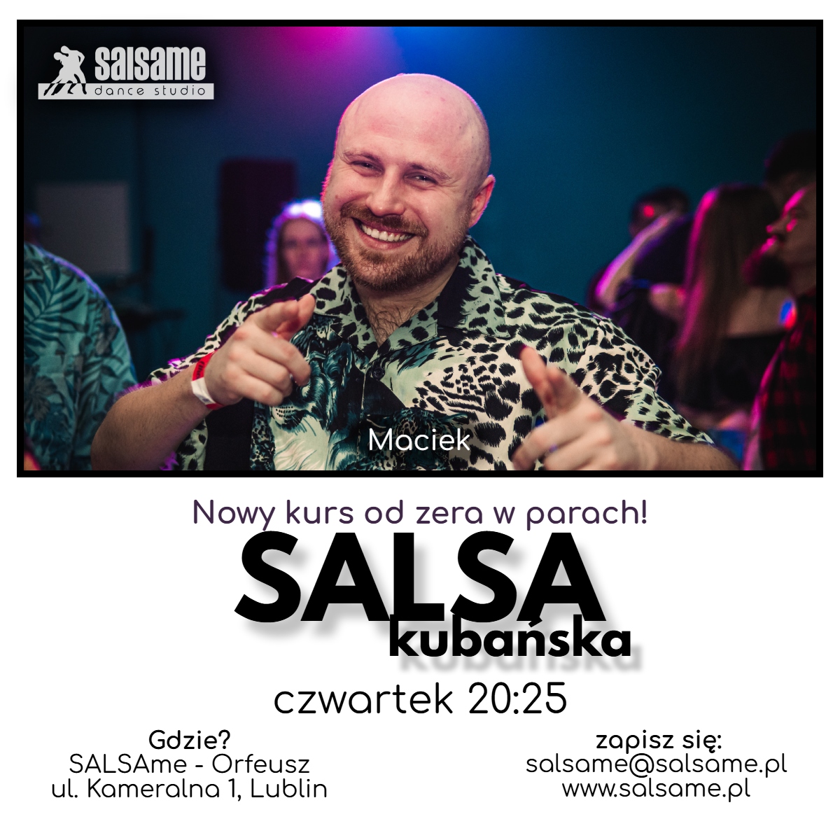 SALSA KUBAŃSKA nowy kurs od zera! SALSAme Dance Studio start: styczeń 2026