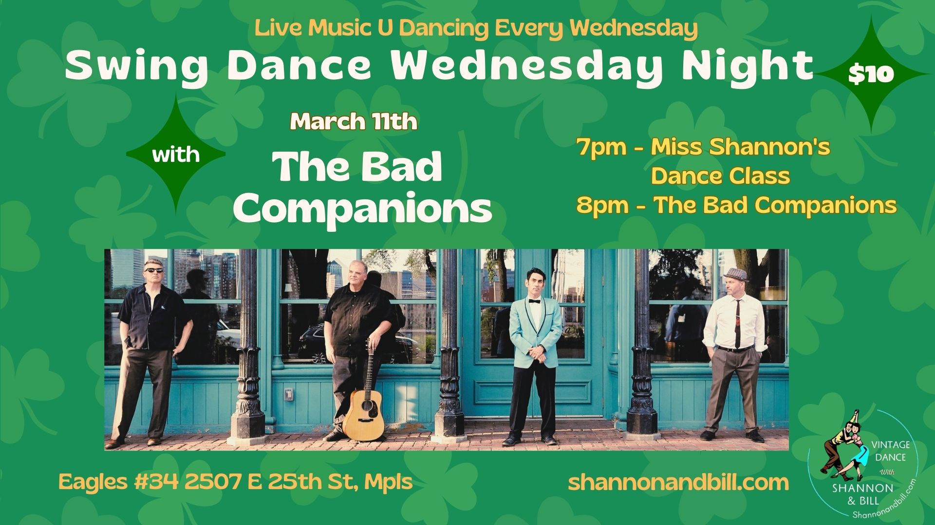 The Bad Companions at Swing Dance Wednesday Night 3 11