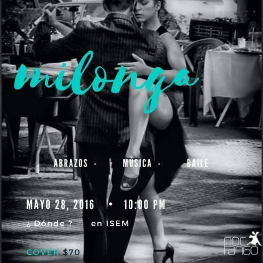Milonga Sábado 28 de Mayo