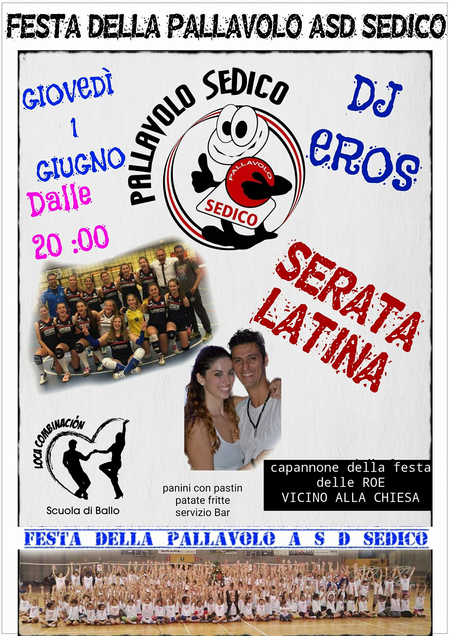 FESTA DELLA PALLAVOLO ASD SEDICO CON SERATA LATINA