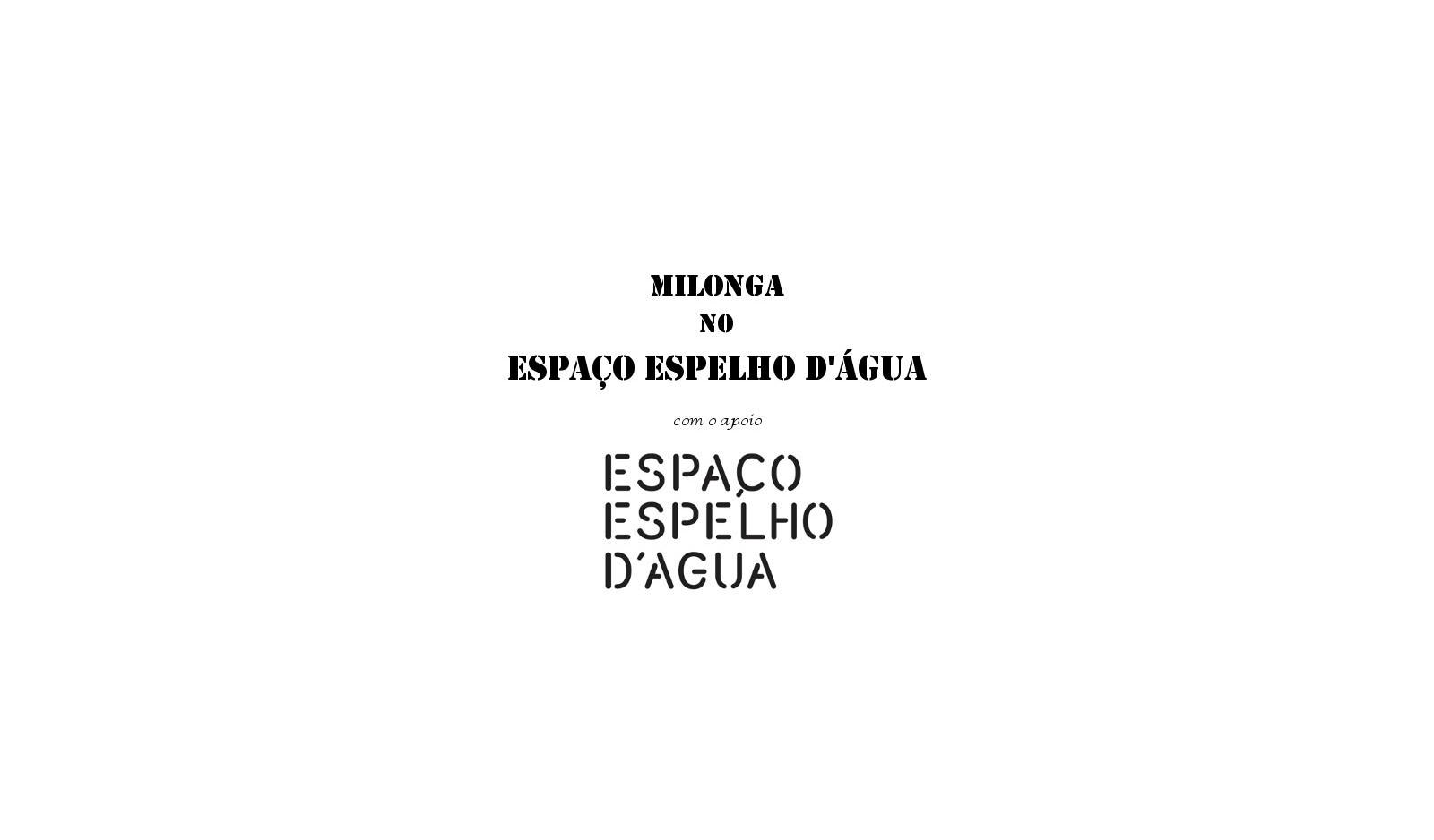 Milonga TnR - Espaço Espelho d'Água