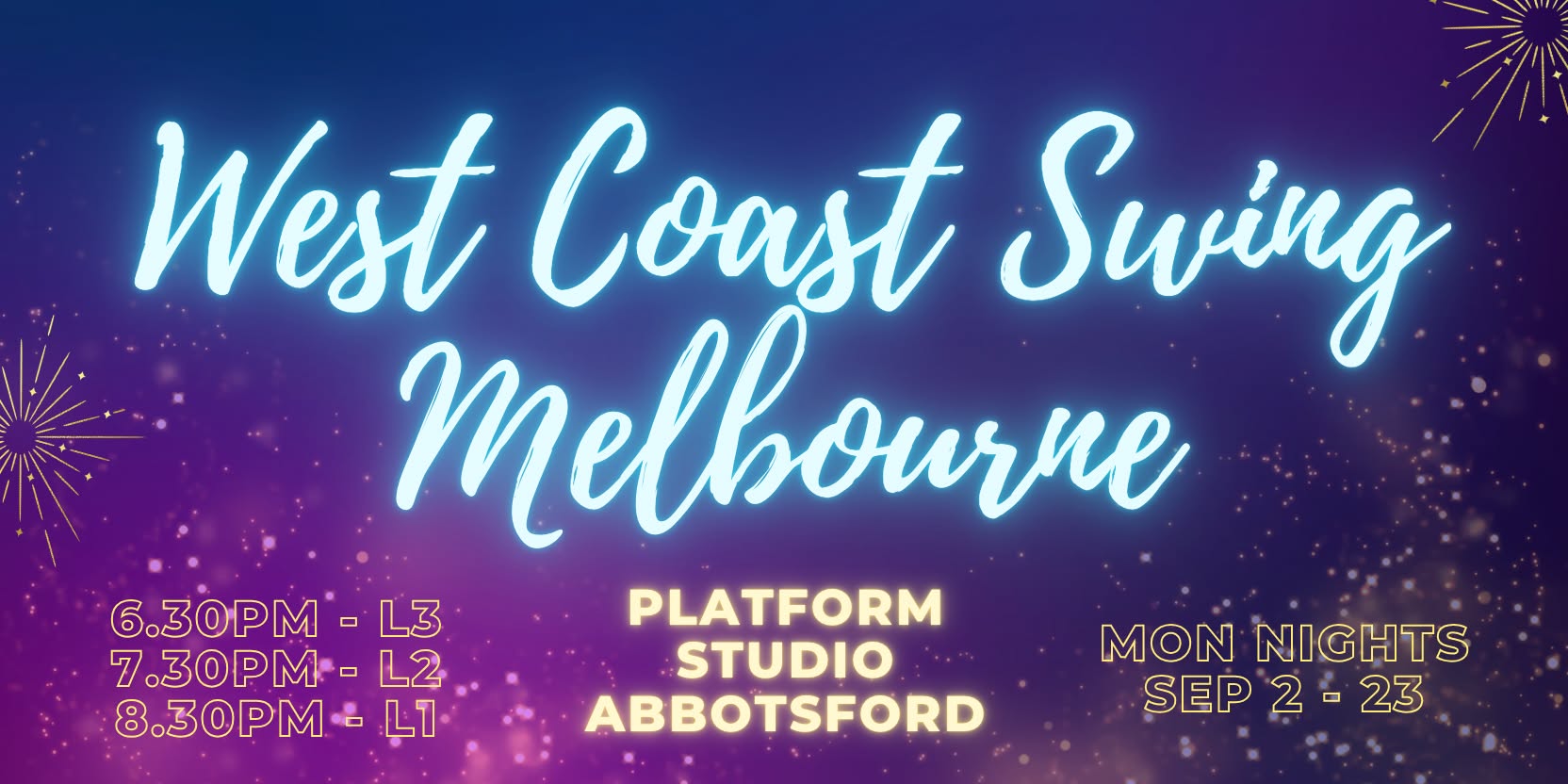 2 - 23 Sep West Coast Swing Mondays @ Platform Studio