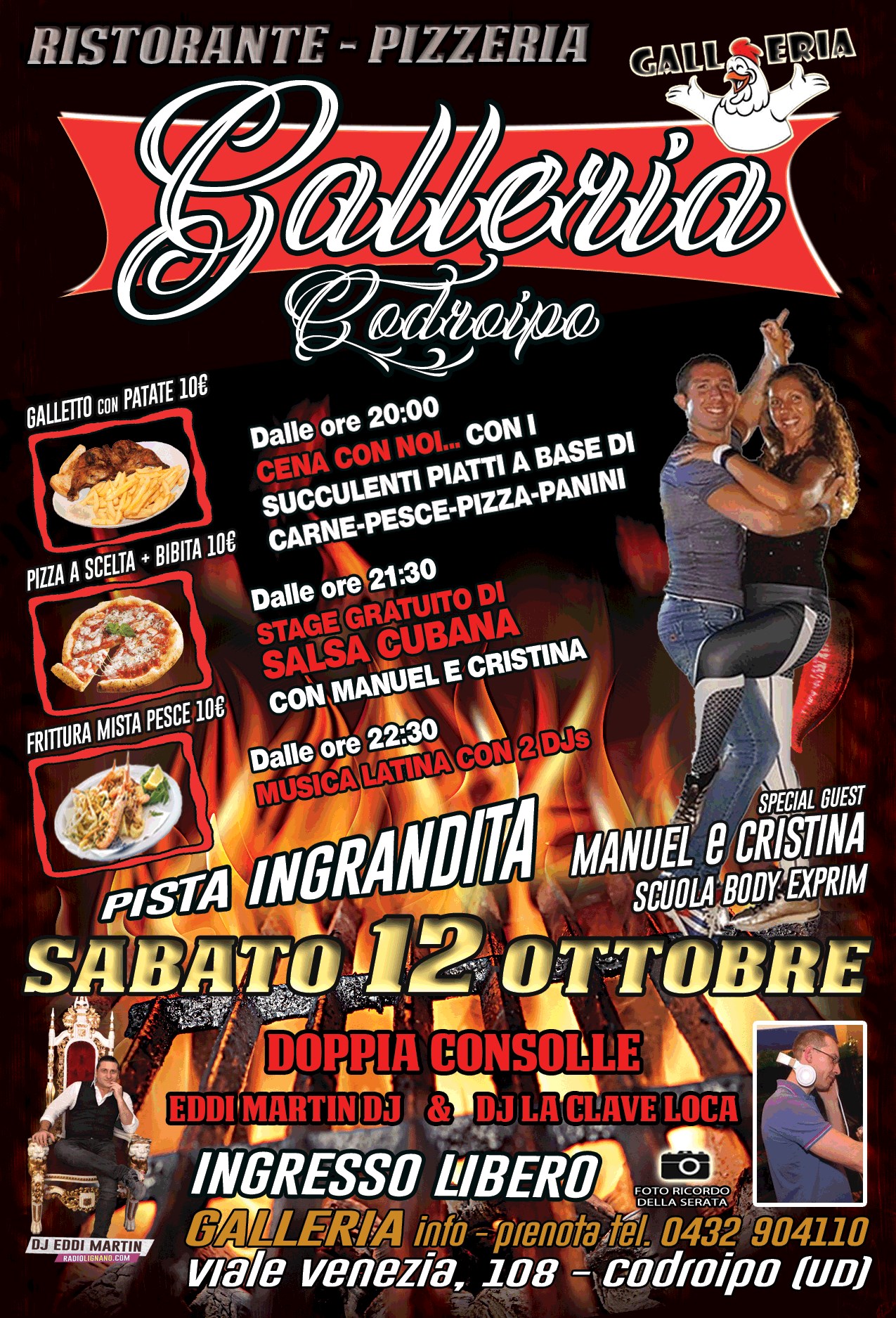 Al Galleria di Codroipo Sabato 12 Ottobre Serata Latina!