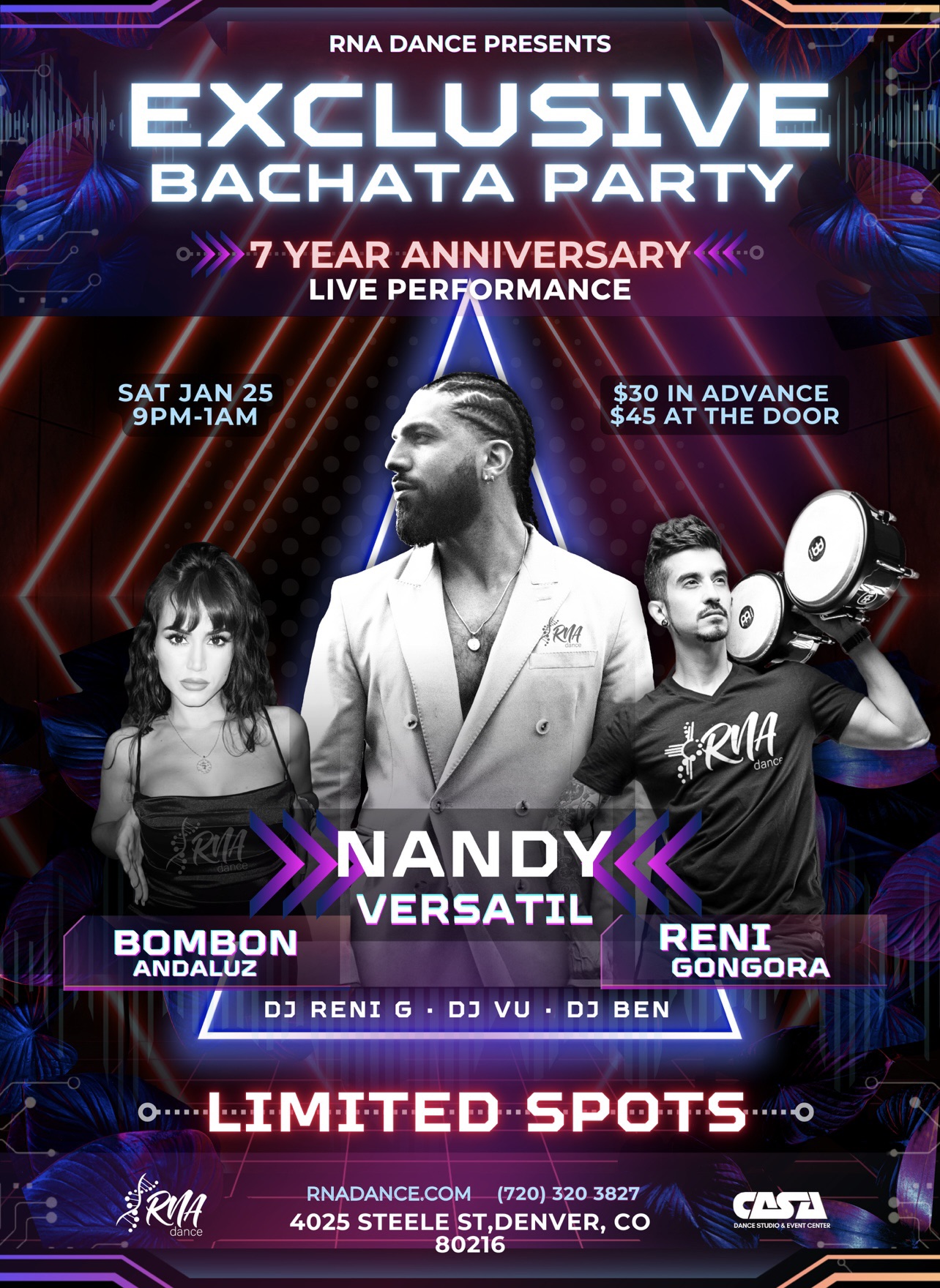 RNA 7 YEAR ANNIVERSARY (SAT NIGHT) EXCLUSIVE BACHATA CONCERT & SOCIAL