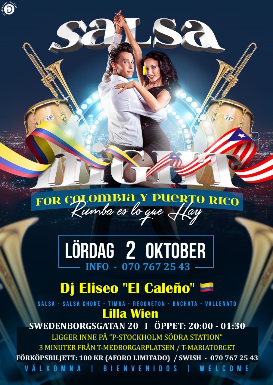 Ikväll! Fiesta Del Barrio Lördag 2 Oktober På Söder Lilla Wien!