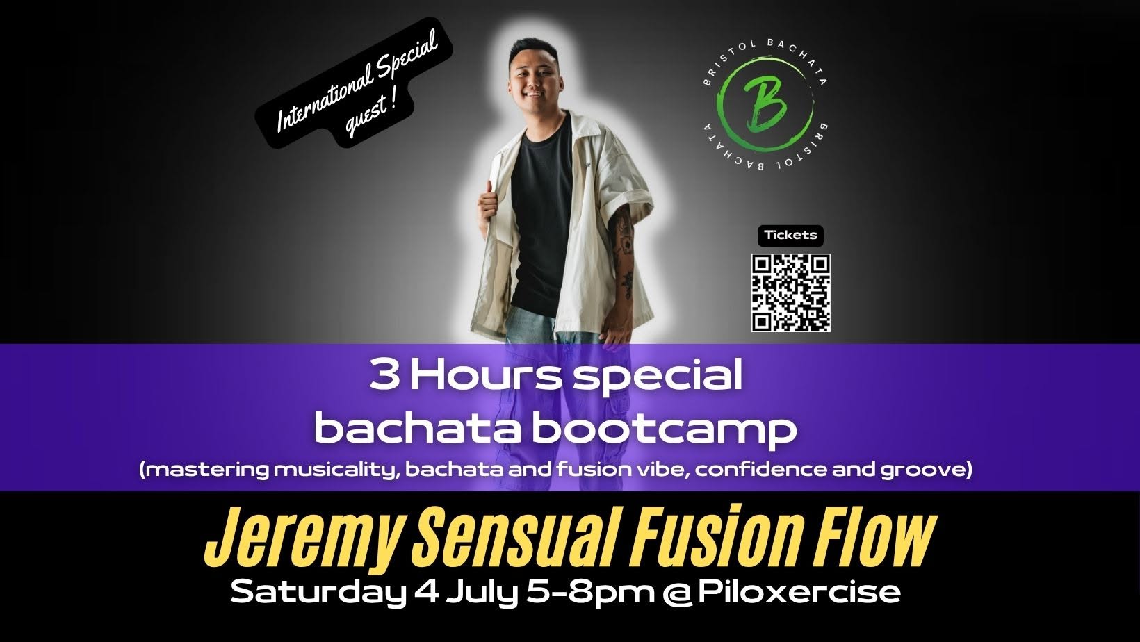 4 July - 3hr Bachata Musicality Bootcamp @ Bristol Bachata with International Star ⭐️Jeremy⭐️