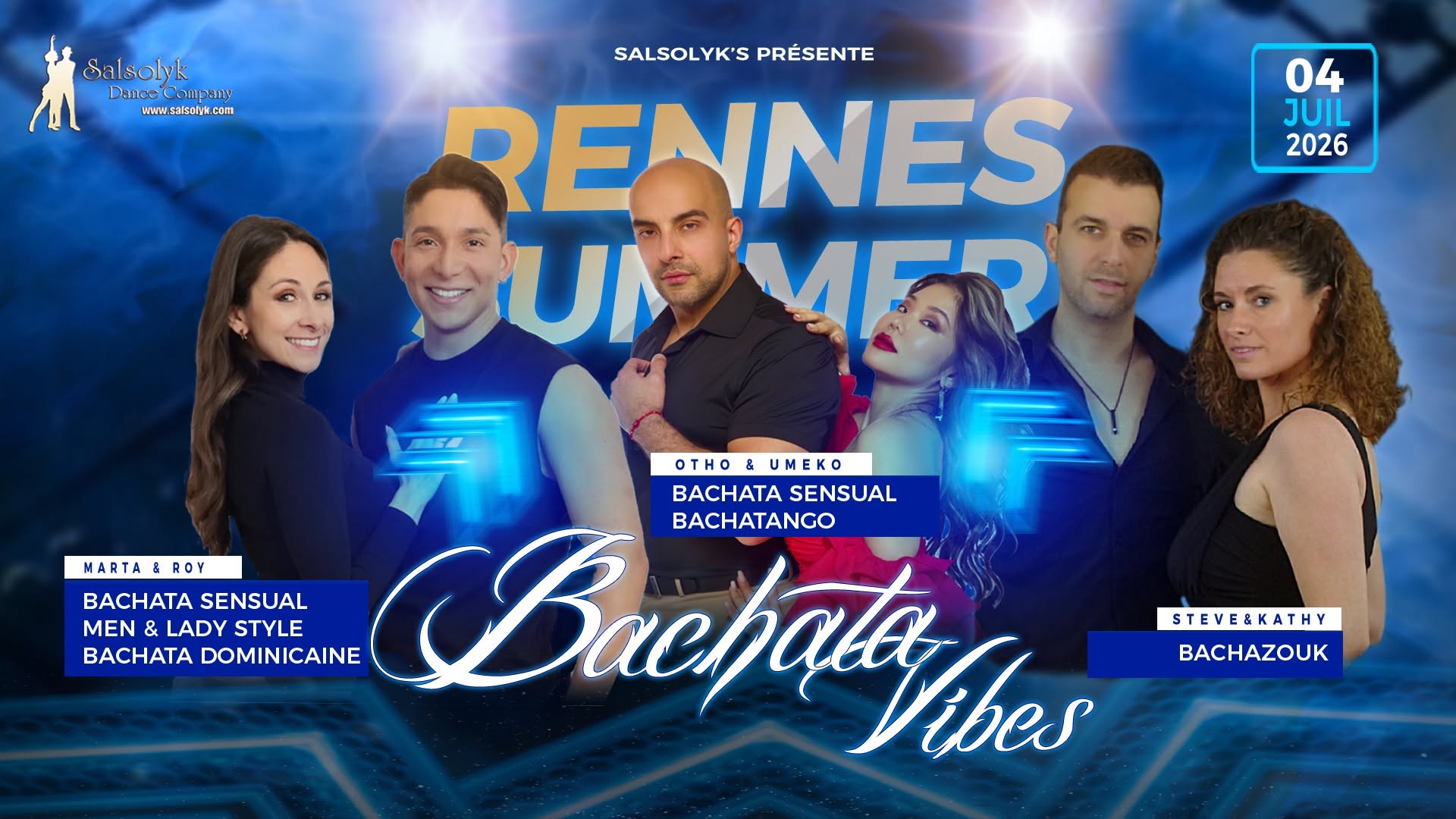 Workshops Stages de Bachata Rennes Summer Bachata Vibes