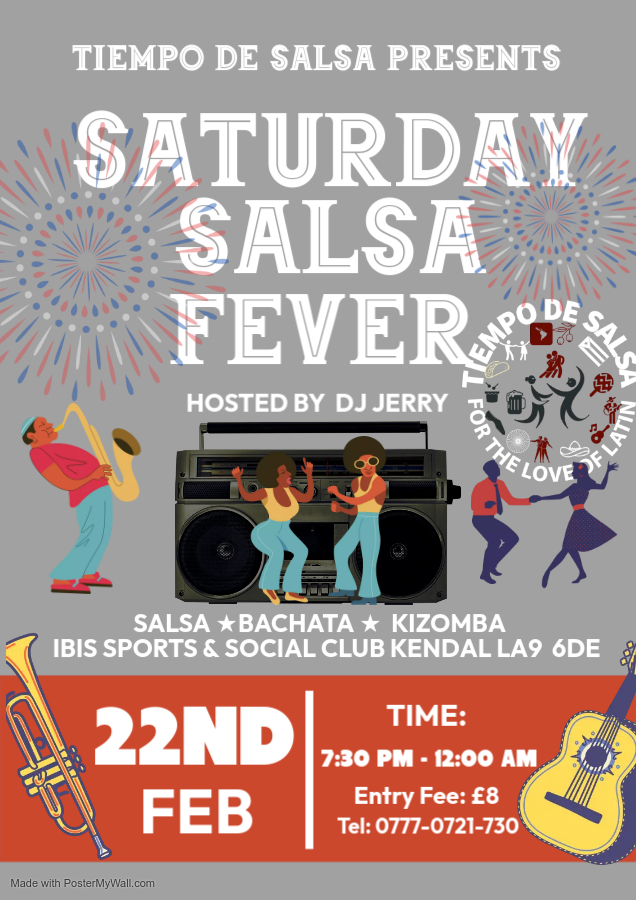 ★ Saturday Salsa Fever (SSF) ★ Kendal ★ Uninterrupted Dancing