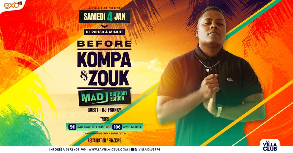Before Kompa Zouk - Mad J Birthday Edition - Sam 4.01.2020
