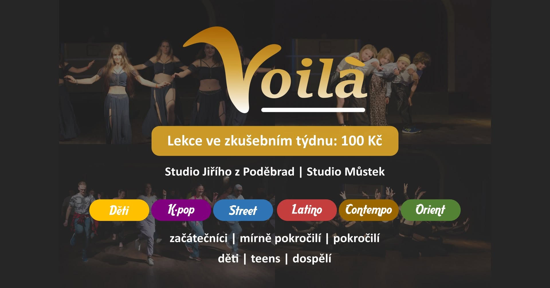 Taneční škola Voila Praha: Týden lekcí za 100 Kč PODZIM 2026