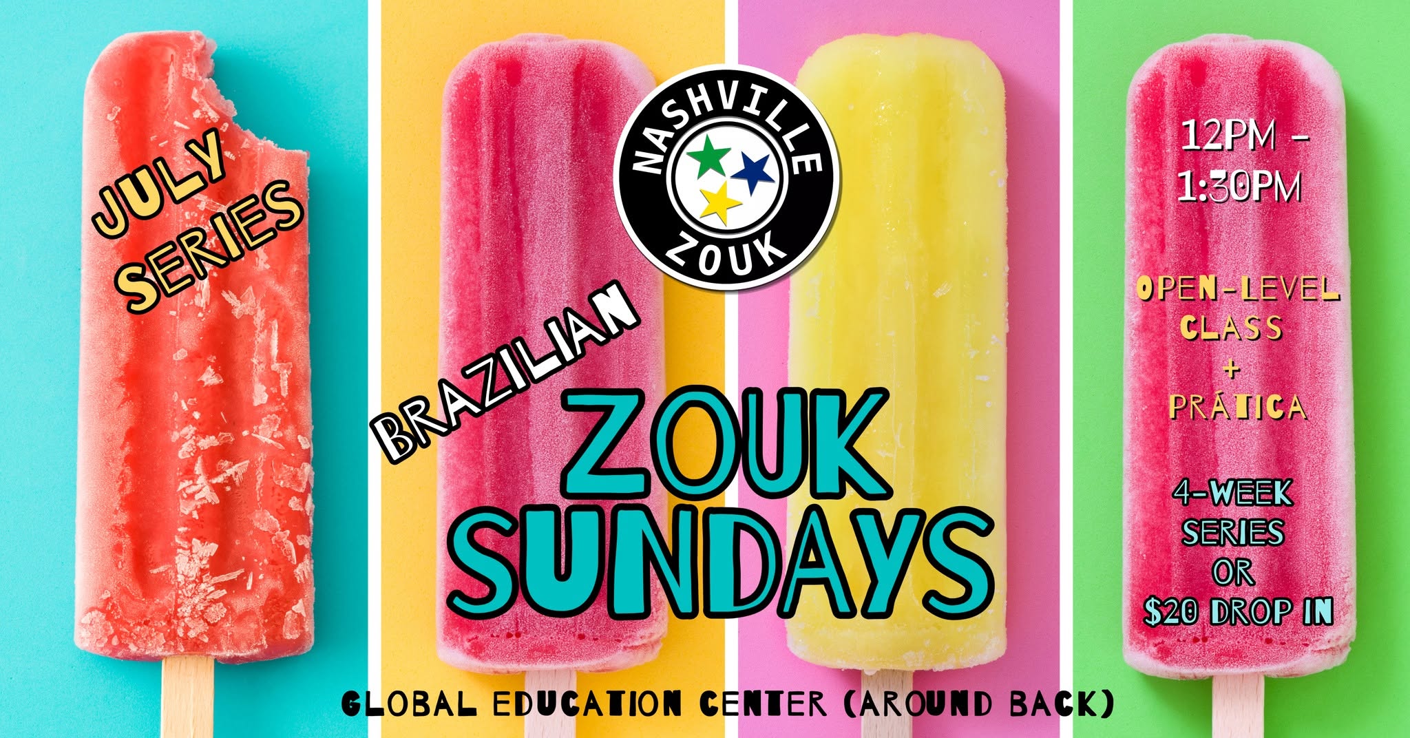 July Zouk Series (Open-Level Class + Prática) 🏖️