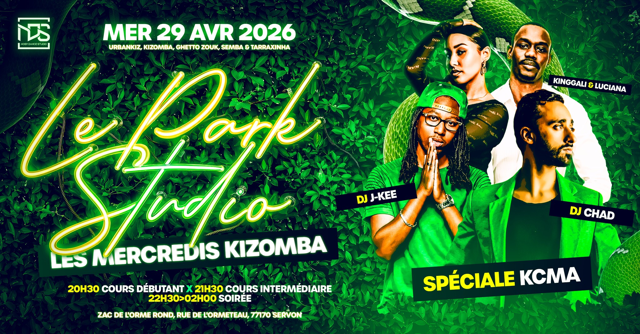 Mercredi 29 Avril - Les Mercredis Kizomba - Edition KCMA - Park Studio