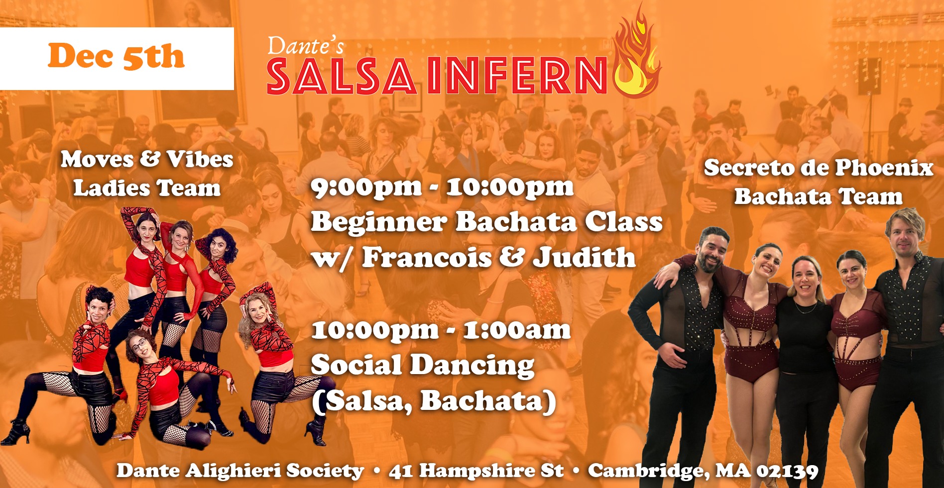 Dante's Salsa Inferno Dec 5th Salsa Bachata Dance Social!