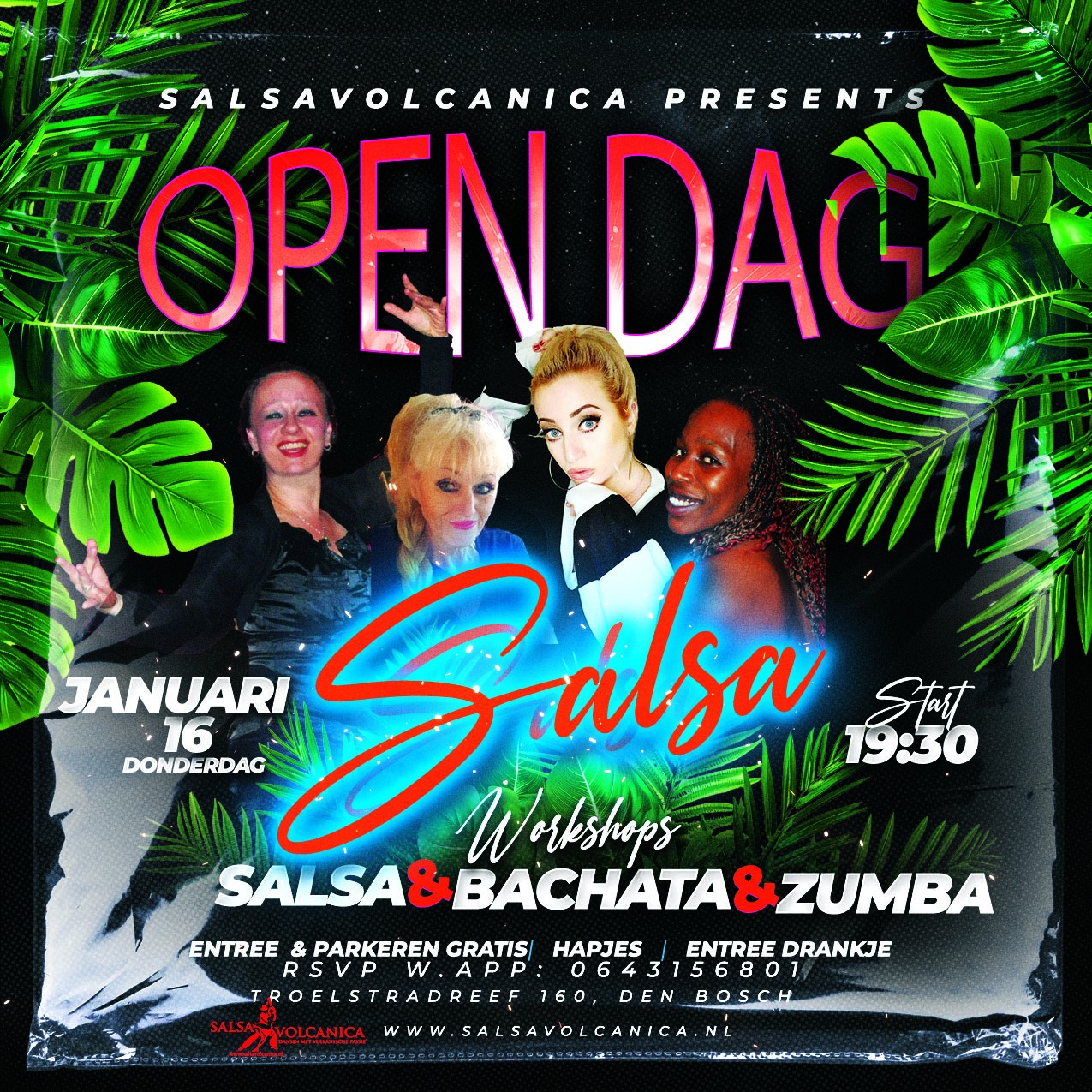 Open dag met gratis workshops Salsa, Bachata & Zumba