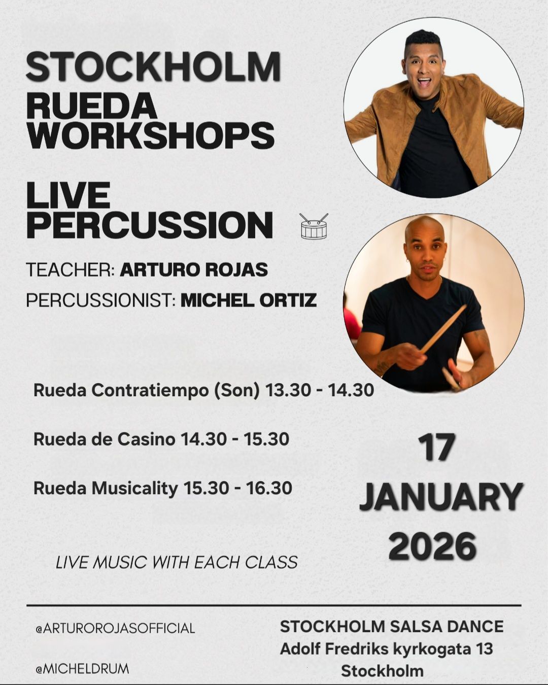 Rueda Workshops Live Percussion Stockholm