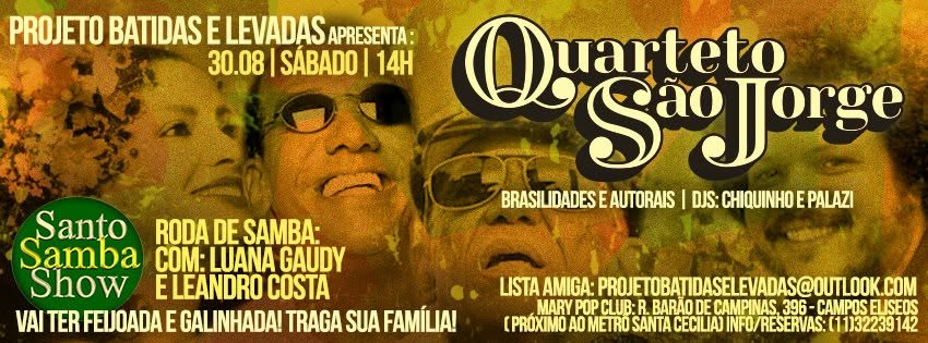 Projeto Batidas e Levadas apresenta:Tributo a Tim Maia , Jorge Ben e Simonal por Fuego Funky + Batuqueiros da 27