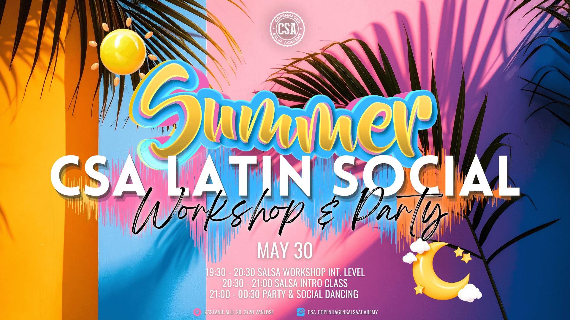 βοΈ CSA Summer Latin Social - Salsa Workshop & Intro + Party π