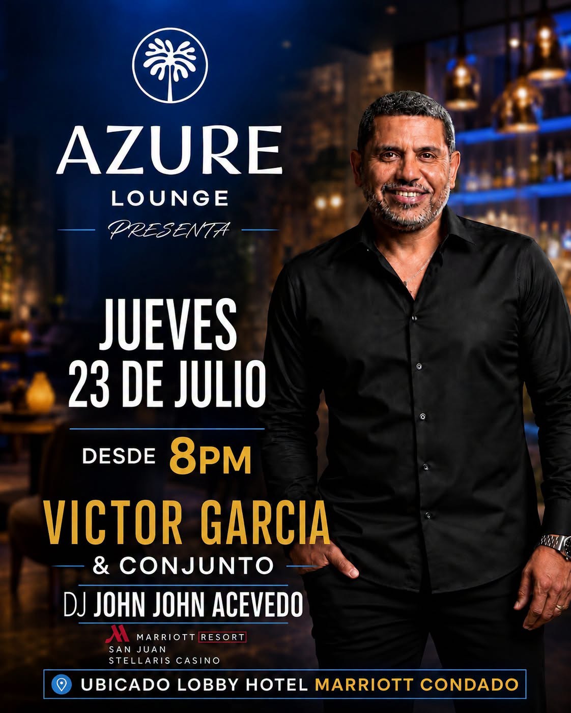 SALSA en Azure Lounge (Lobby Hotel Marriott Condado, PR)