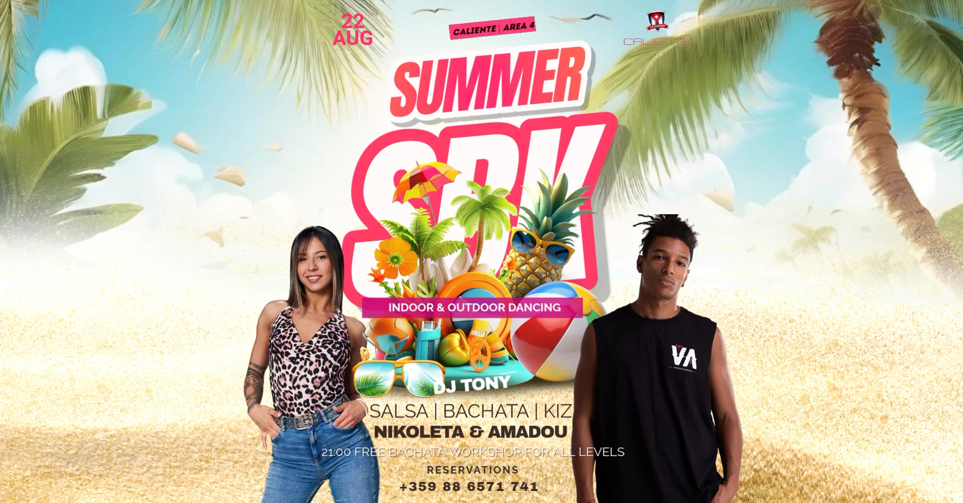SBK INDOOR OUTDOOR FREE BACHATA PRE-PARTY LESSON FT DJ TONY AMADOU & NIKOLETA