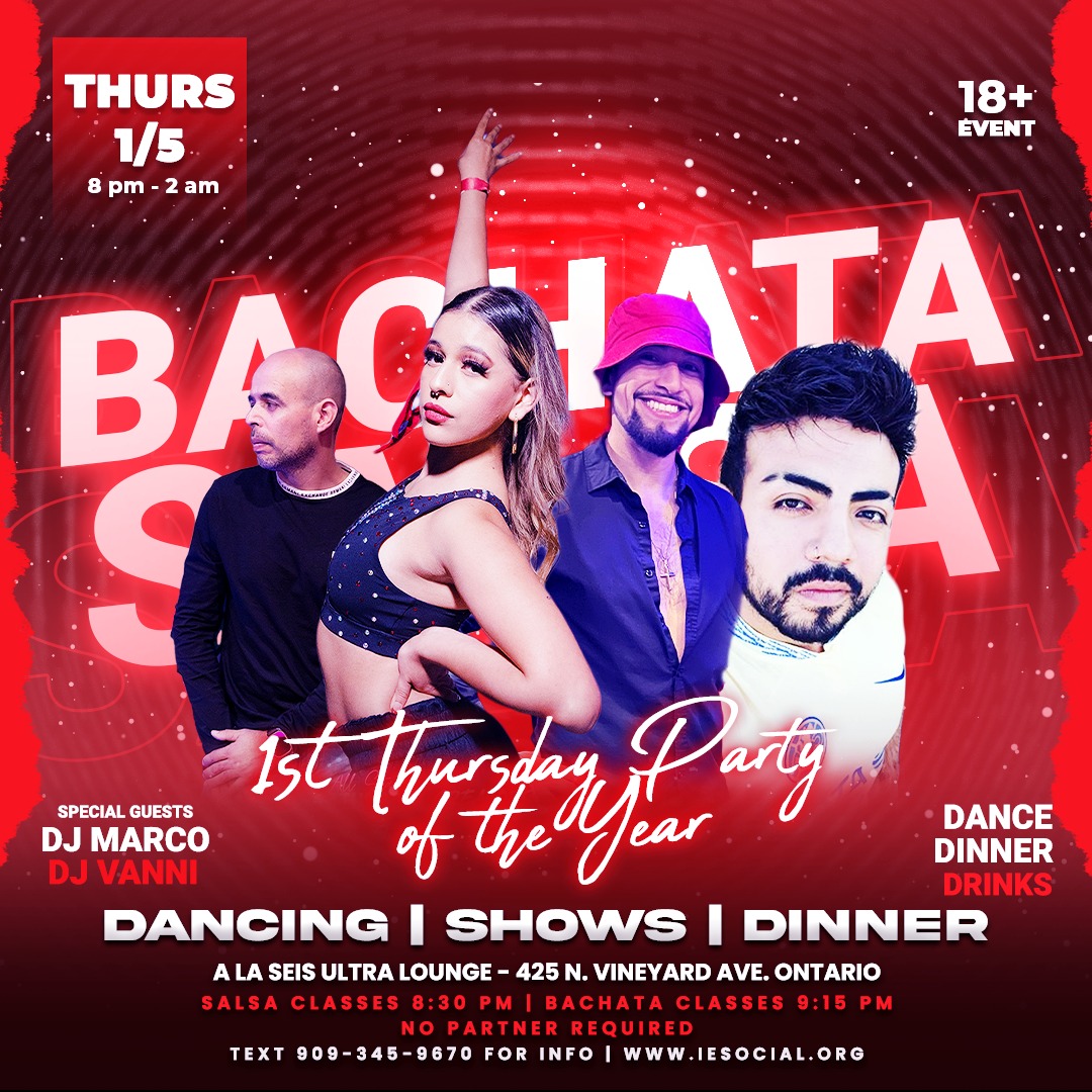 1st Thursday of the Year 1 5 Bachata Salsa Party at A La Seis Ontario