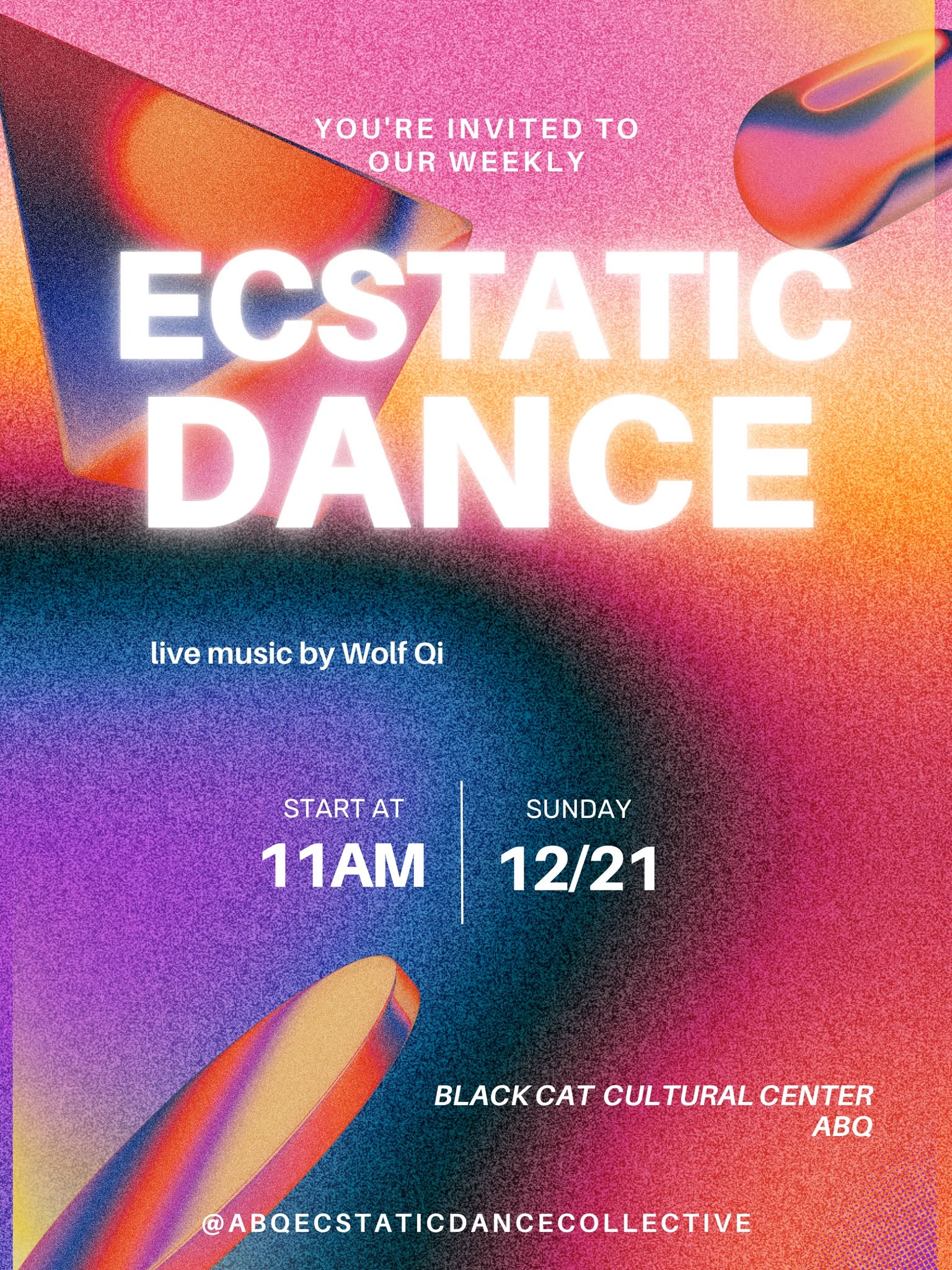 Ecstatic Dance in ABQ This Sunday on Dec 21st!