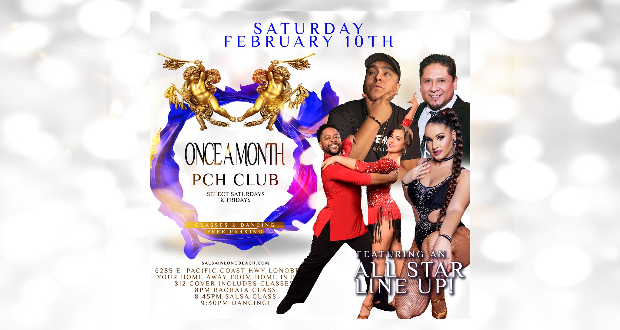 PCH CLUB SAT FEB 10TH Once a month Salsa Bachata!