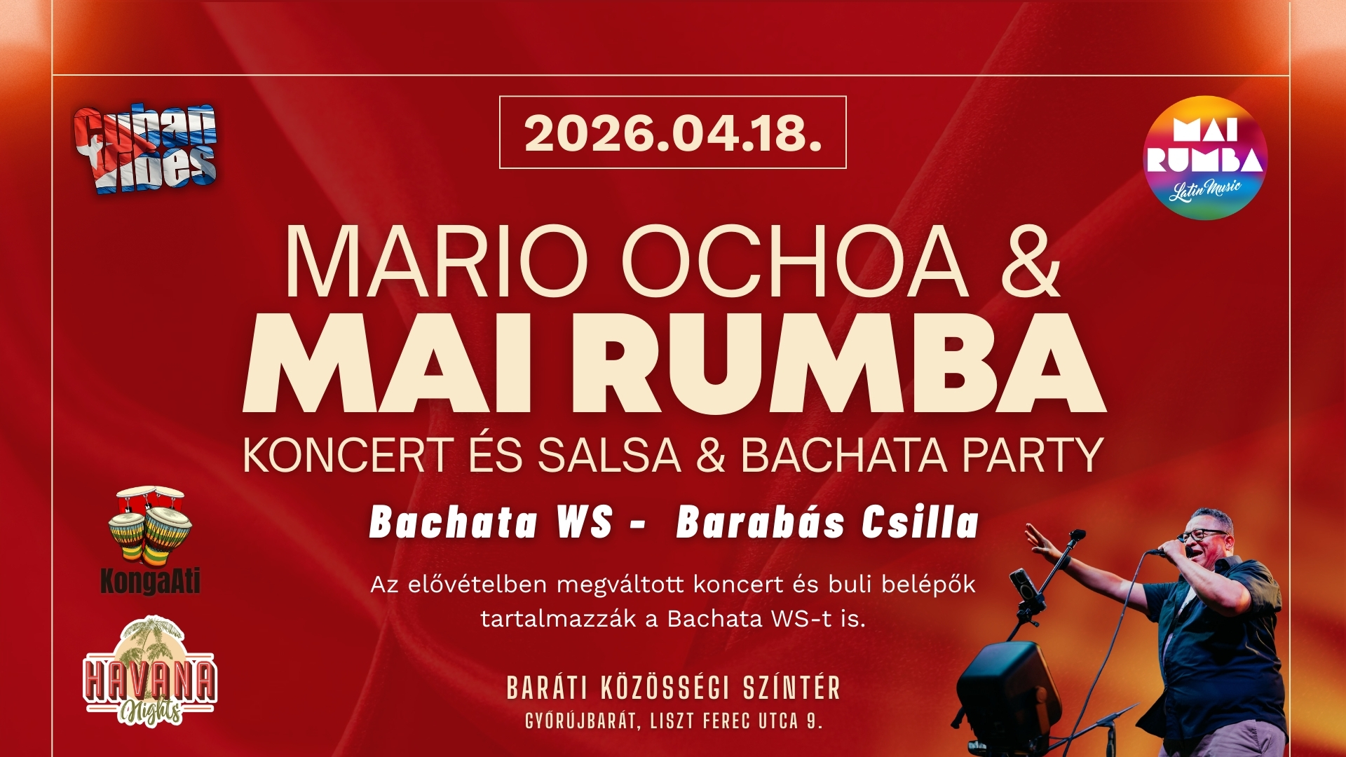 Mario Ochoa & Mai Rumba Koncert - Salsa & Bachata Party