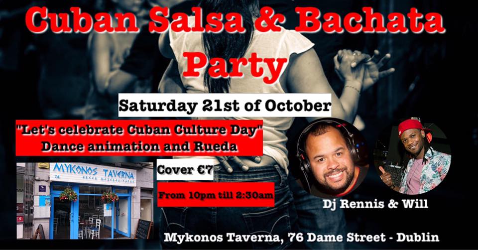 Cuban Salsa & Bachata Party Sat 21st October