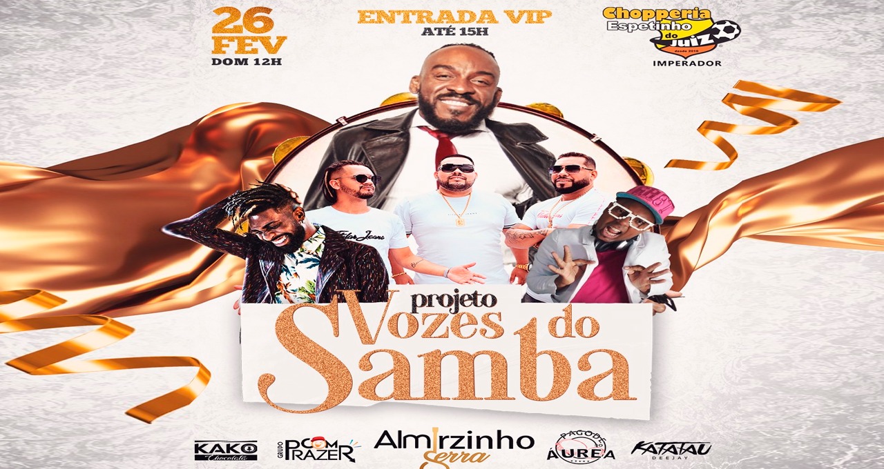 26 DE FERVEREIRO DOMINGO RODA DE SAMBA COM ALMIRZINHO E CONVIDADOS NO JUIZ IMPERADOR