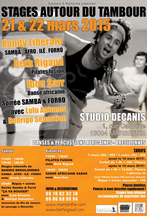 STAGES DE DANSES AUTOUR DU TAMBOUR PRINTEMPS