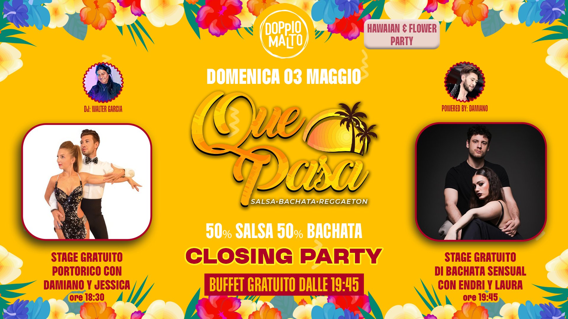 🌅🌴QUE PASA🌴🌅 al Doppio Malto SALSA · BACHATA · REGGAETON