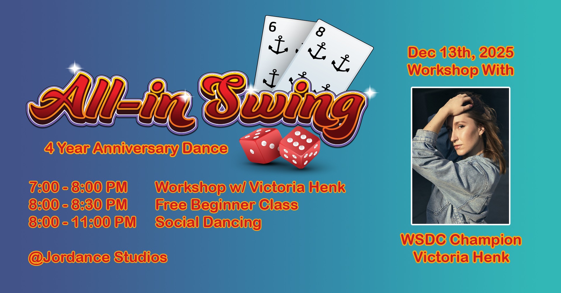 All-in Swing Saturday - ft. Victoria Henk! 4 Year Anniversary Dance!