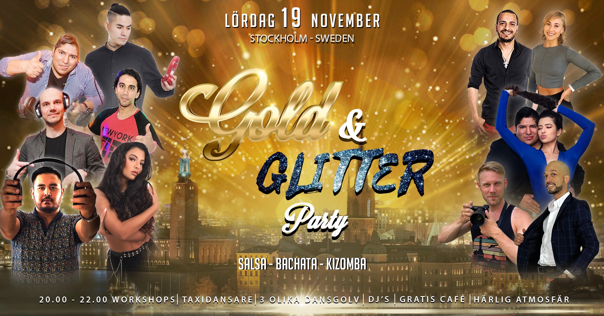 Dance Republic Gold & Glitter Party! Lördag 19 November