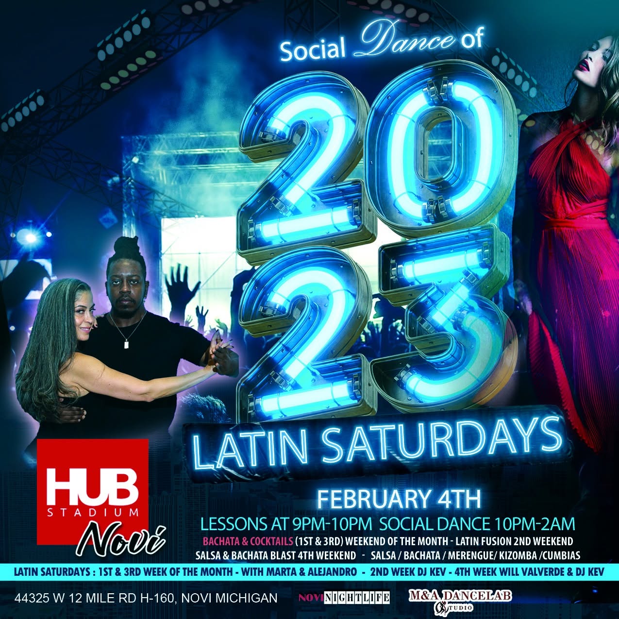 Latin Saturdays At The Hub Stadium Novi. " Bachata & Cocktails"