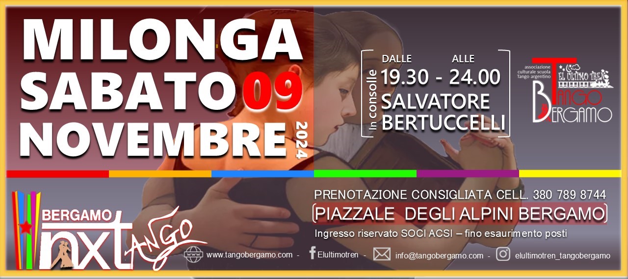 La Milonga del Tren! musicaliza SALVATORE BERTUCCELLI!