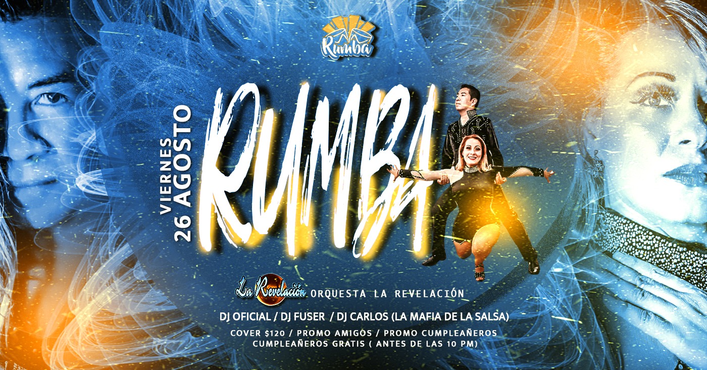Rumba Salsa Social - viernes 26 de agosto 9 pm