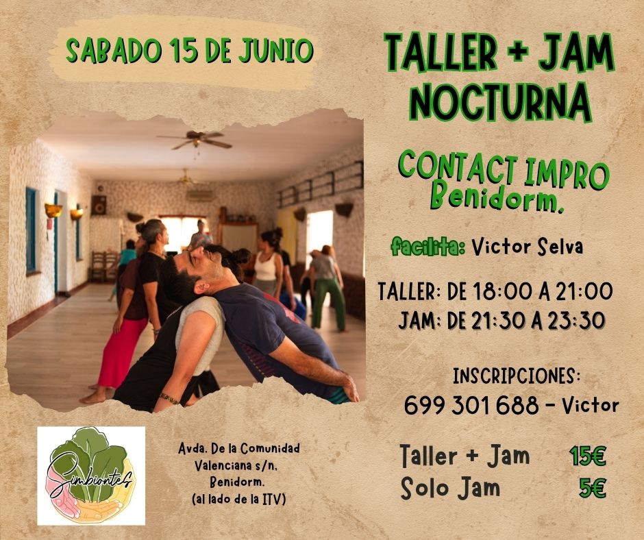 Taller de danza Contact Improvisación y Jam. Benidorm