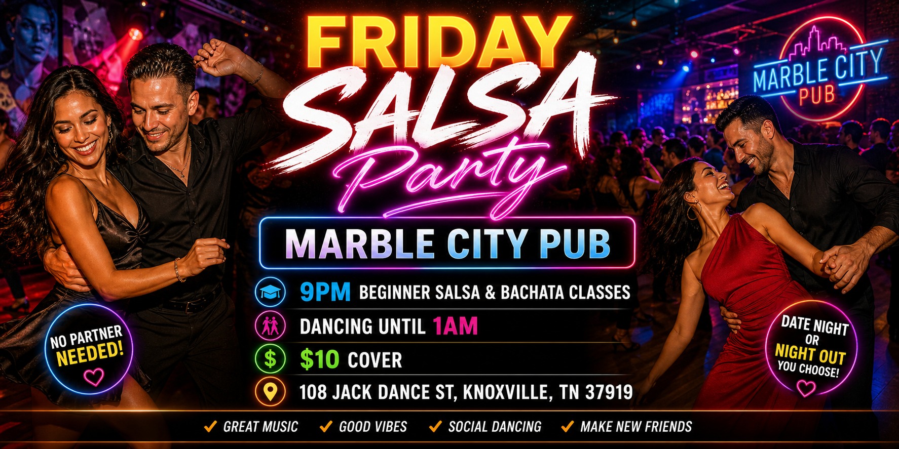 FRIDAY Salsa Party at Marble City Pub Knoxville, TN