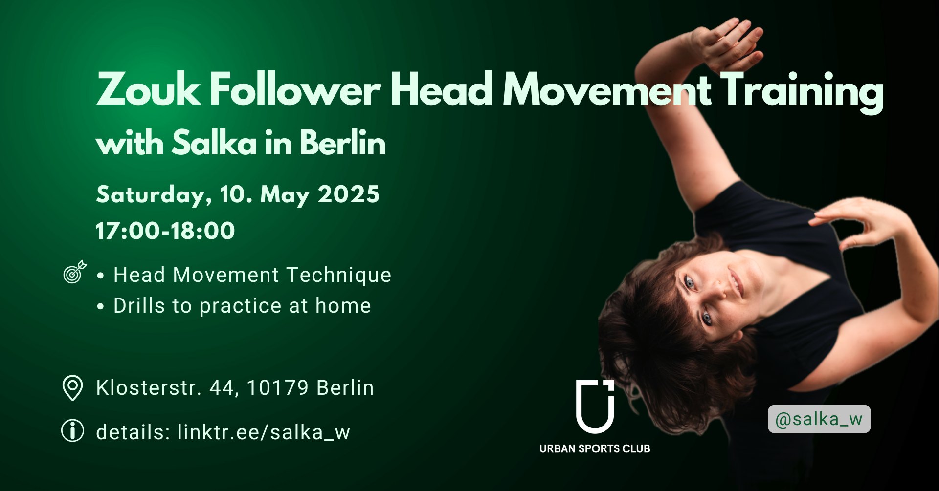Zouk Follower Head Movement Training with Salka in Berlin (15.03.2025)