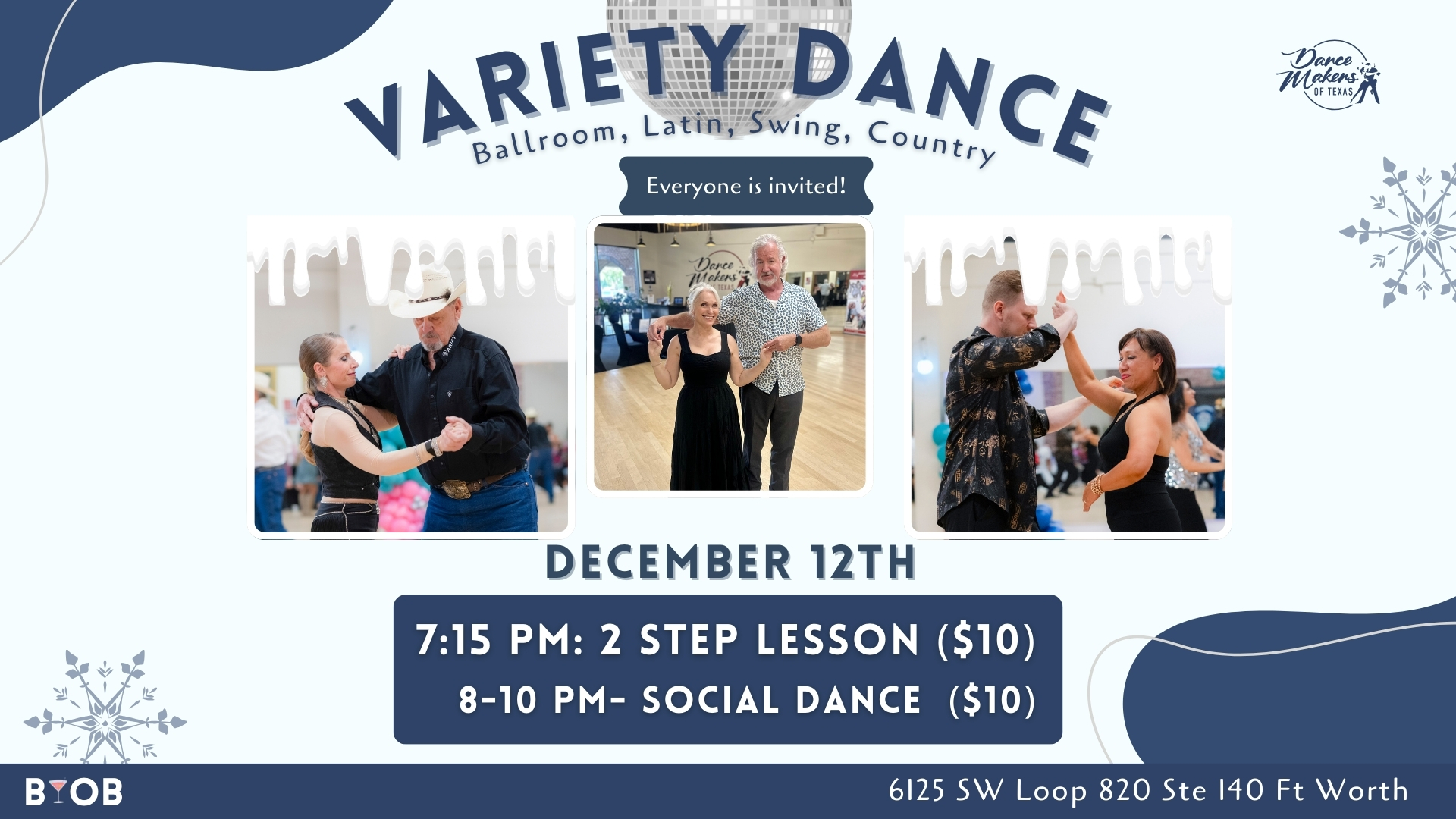 Variety Dance Party - December 12th (2 Step Lesson)