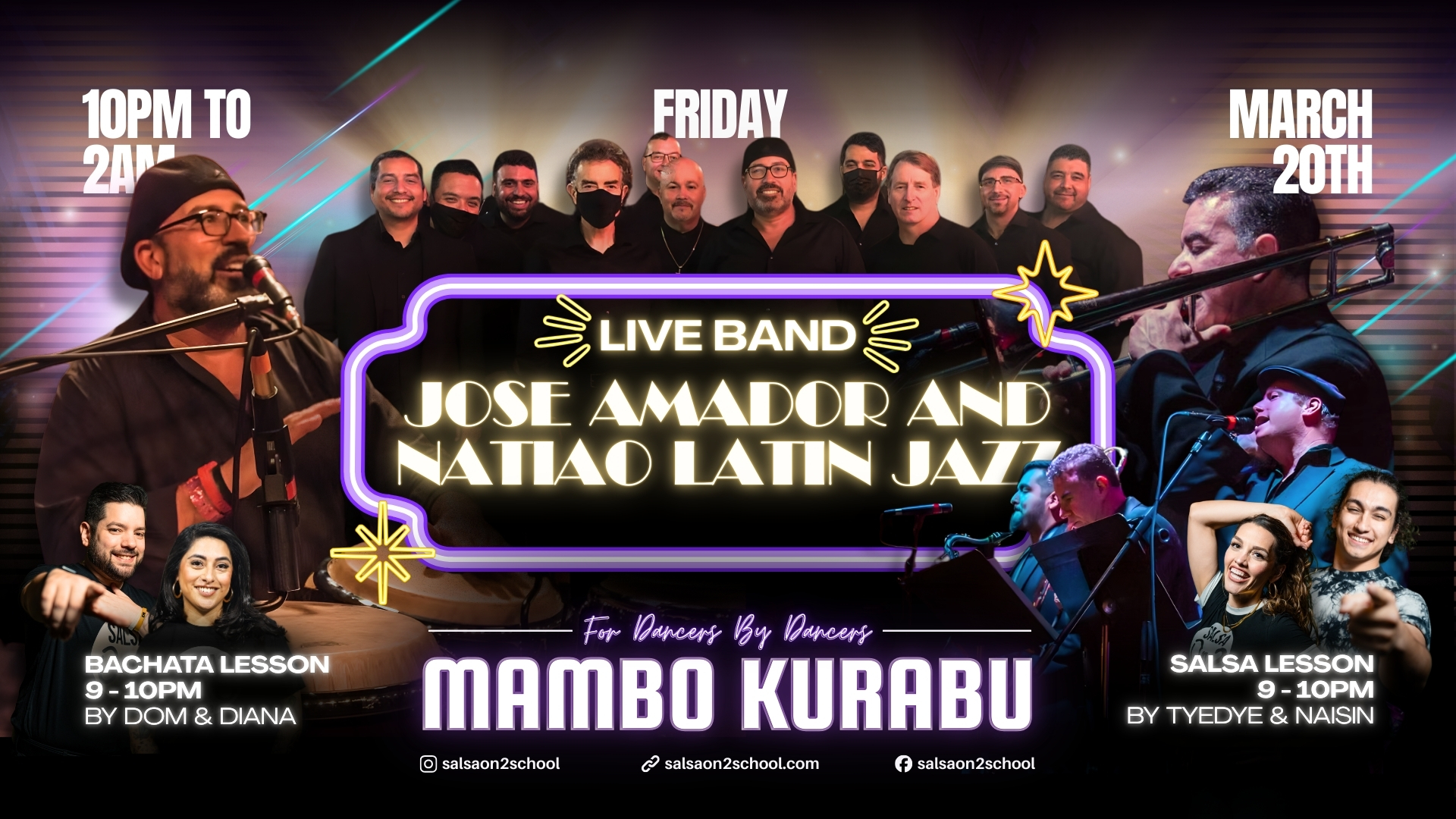 Salsa & Bachata Social: LIVE MUSIC by JOSE AMADOR AND NATIAO LATIN JAZZ