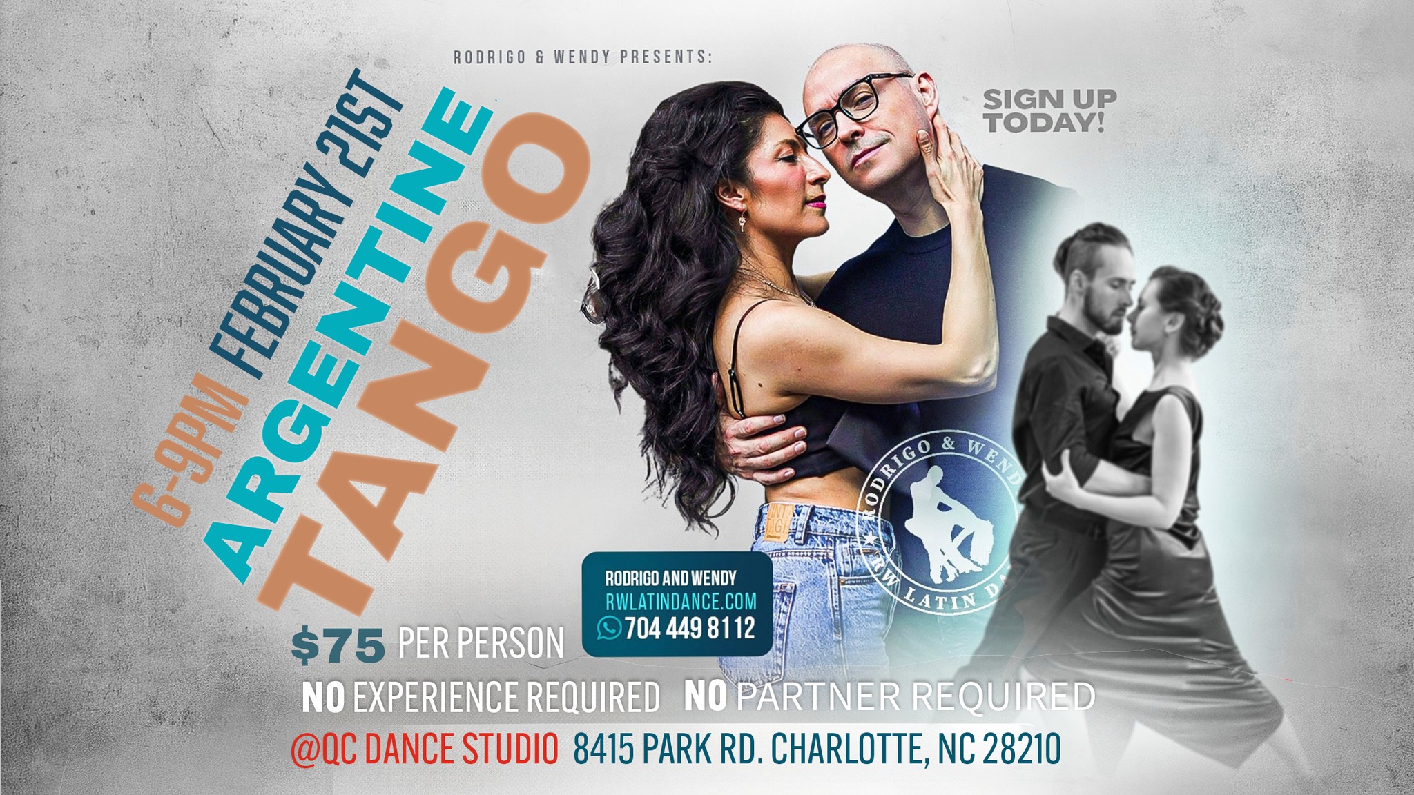 3Hrs Argentine Tango Session for Beginners - Friday, Feb 21 @QC DANCE